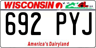 WI license plate 692PYJ