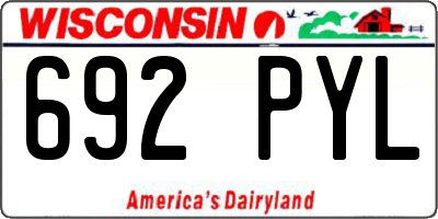WI license plate 692PYL