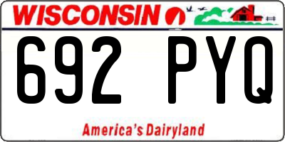 WI license plate 692PYQ