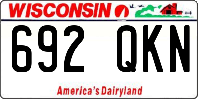WI license plate 692QKN