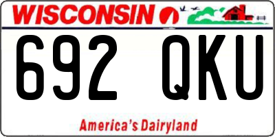 WI license plate 692QKU