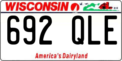WI license plate 692QLE