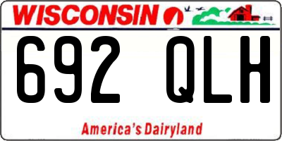 WI license plate 692QLH