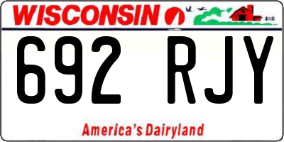 WI license plate 692RJY