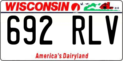 WI license plate 692RLV