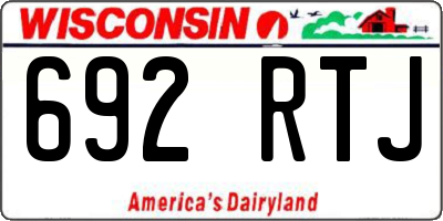 WI license plate 692RTJ
