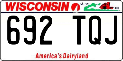 WI license plate 692TQJ