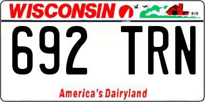 WI license plate 692TRN