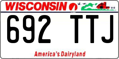 WI license plate 692TTJ