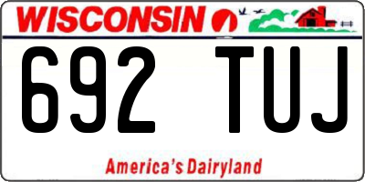 WI license plate 692TUJ