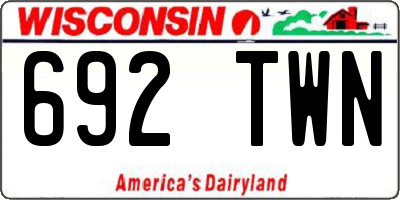 WI license plate 692TWN