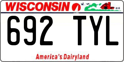 WI license plate 692TYL