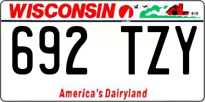 WI license plate 692TZY