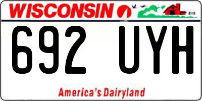 WI license plate 692UYH