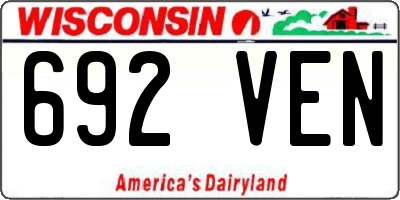 WI license plate 692VEN