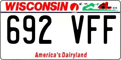 WI license plate 692VFF