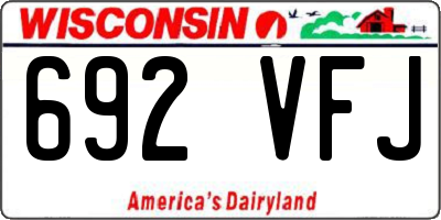 WI license plate 692VFJ