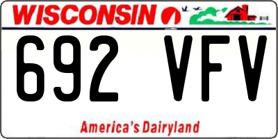 WI license plate 692VFV