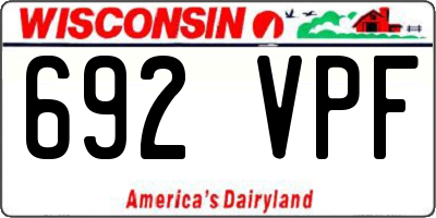 WI license plate 692VPF