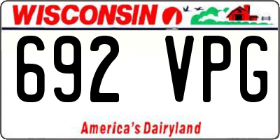 WI license plate 692VPG