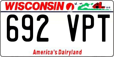 WI license plate 692VPT