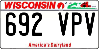 WI license plate 692VPV