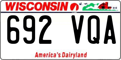 WI license plate 692VQA