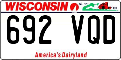 WI license plate 692VQD
