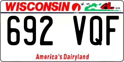 WI license plate 692VQF
