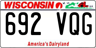 WI license plate 692VQG