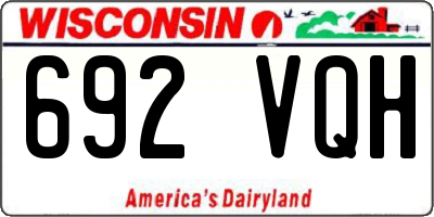 WI license plate 692VQH