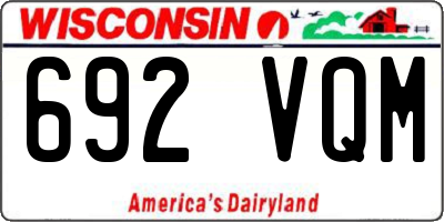WI license plate 692VQM