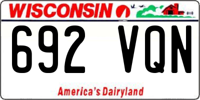 WI license plate 692VQN