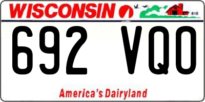 WI license plate 692VQO