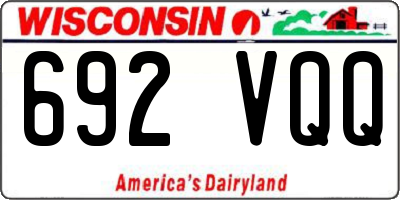 WI license plate 692VQQ