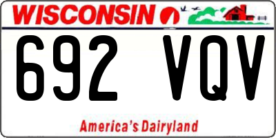 WI license plate 692VQV
