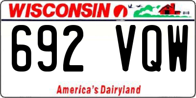 WI license plate 692VQW