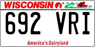 WI license plate 692VRI