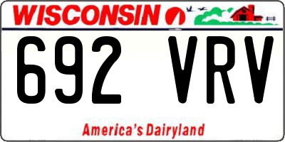 WI license plate 692VRV