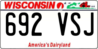 WI license plate 692VSJ
