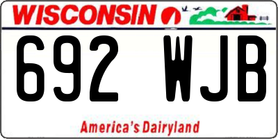 WI license plate 692WJB