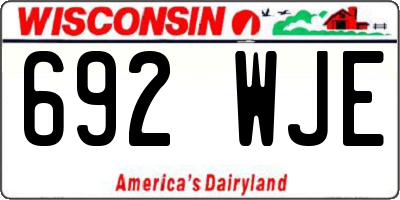 WI license plate 692WJE