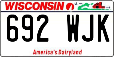 WI license plate 692WJK