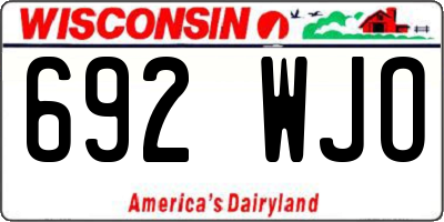WI license plate 692WJO