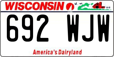 WI license plate 692WJW