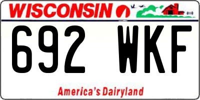 WI license plate 692WKF