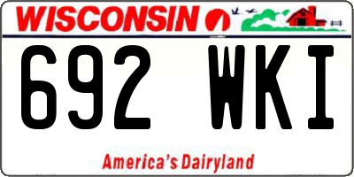 WI license plate 692WKI
