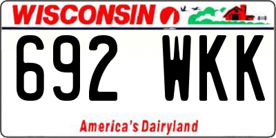 WI license plate 692WKK