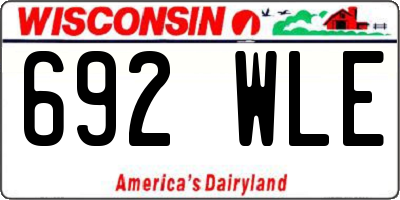 WI license plate 692WLE