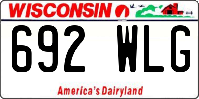 WI license plate 692WLG
